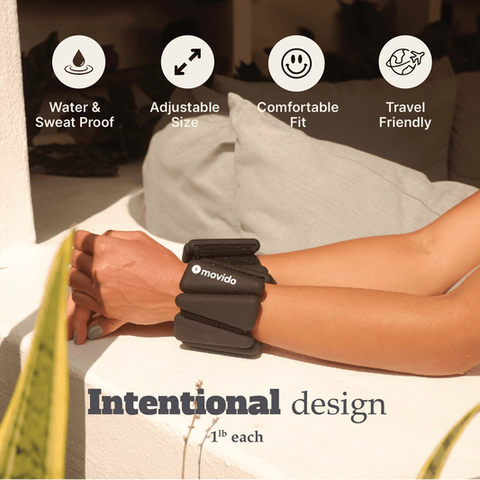 carbon black women's wrist and ankle weights at home fitness